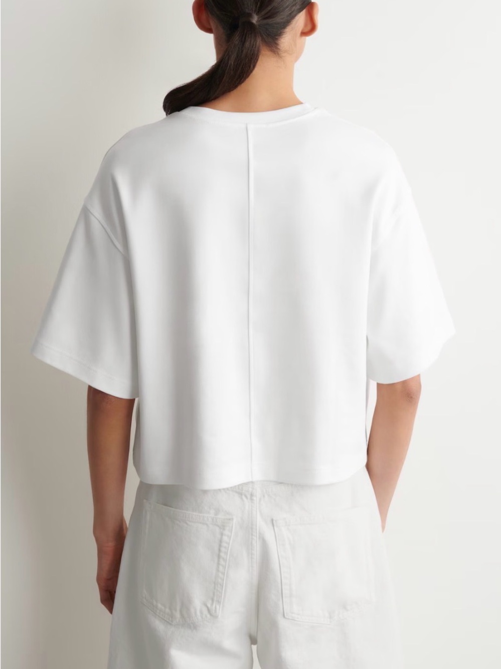 NEW COS 100% Cotton Oversized Boxy Tee Shirt in White, size M - Picture 3 of 8